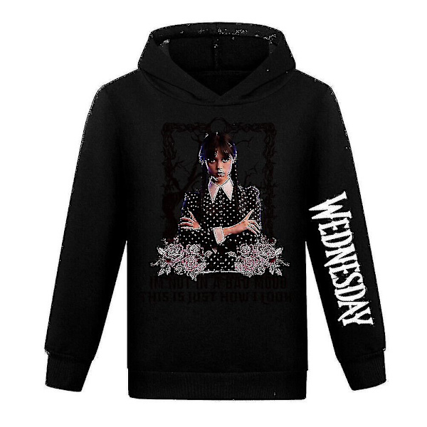 Onsdag The Addams Family Costume Adams Fancy Hoodie Sweatshirt Top Girls Gift K (150cm)9-10 Years Red