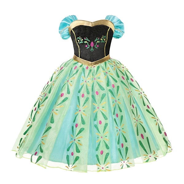 Disney Frozen Kostym Barn Elsa Prinsessa Klänning Anna Rapunzel Cosplay Kostym Baby Flickor Födelsedagsfest Kläder 2-10 År Anna Dress 7 4 Years