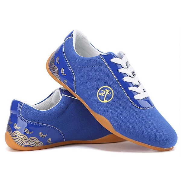 Barn och vuxna kampsportsskor Lätta Kung Fu-skor Pojkar Flickor Snörning Navy Blue EU 35.5
