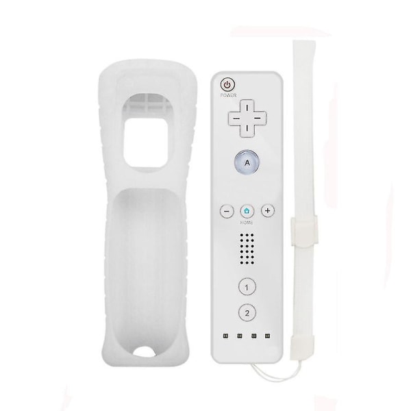 Wii Game Remote Controller Inbyggd Motion Plus Joystick Joypad för Nintendo White 1 PC