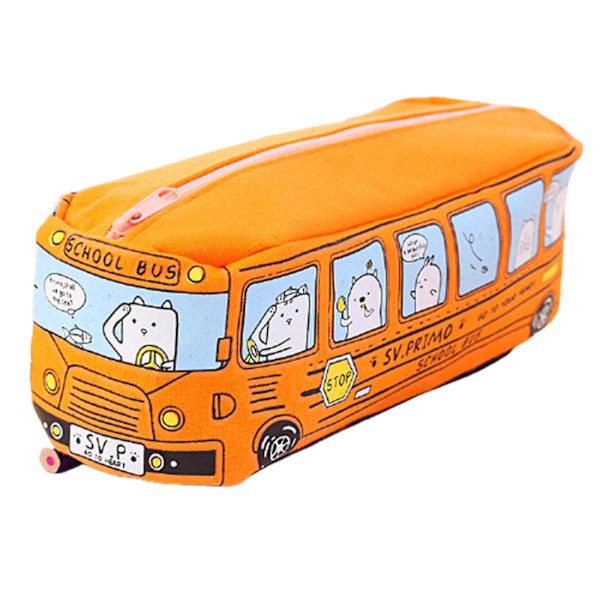 Case Studentbrevpapper Små djurbussar för män och kvinnor på canvas brevpapper Orange