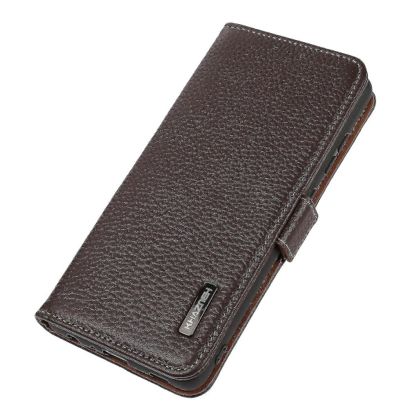 Khazneh för Sony Xperia 1 V phone case i äkta läder Rfid-blockering anti-scratch Flip Cover Stand-plånbok Brown