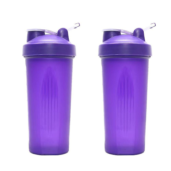 Shaker Cup med stor kapacitet Milkshake Proteinpulver Fitness Sportvattenflaska med skala omrörningsboll pink