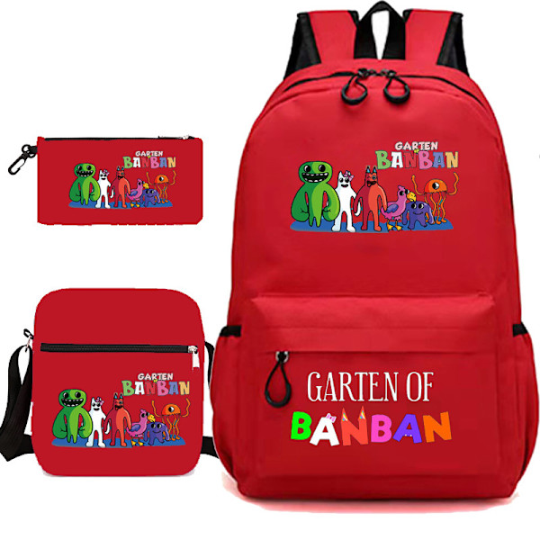 Garten of Banban student ryggsäck Red Figure 2 Three Piece Set