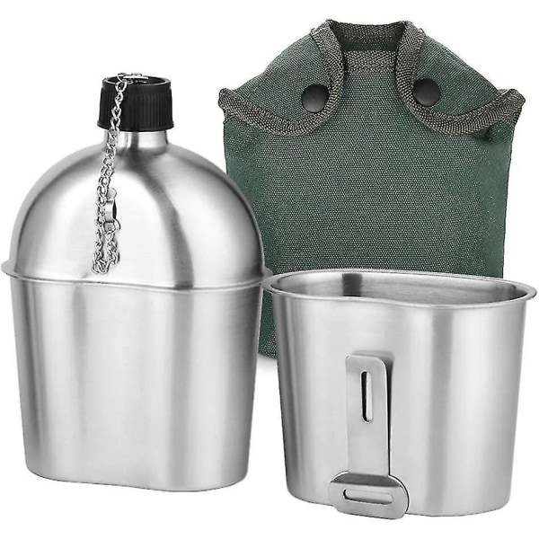 Militärmatsalssats 2st 1000ml 600ml rostfritt stål Set Wi null none