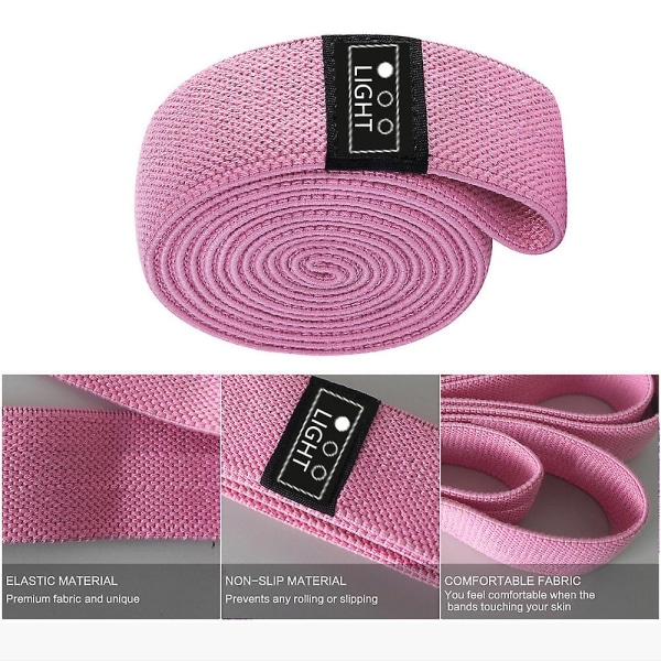 3st Sport Träningsmotstånd Loop Band Set Elastiskt Booty Band Set Med Bärväska För Yoga Hem Gym Träning Lila One Size