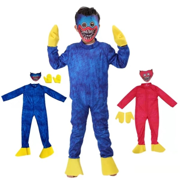 2022 Kids Poppy Playtime Huggy Wuggy Cosplay Costume-1 M Blue