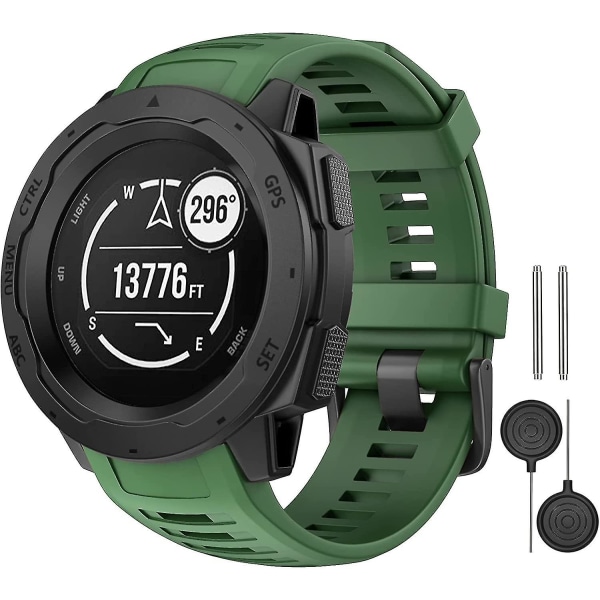Kompatibel med Garmin Instinct Band, Mjukt watch för Garmin Instinct/ Solar/ Tactical-colorarmy Green
