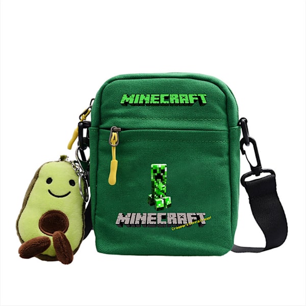 Minecraft Student Axelväska Casual Tecknad Grön ~ 1