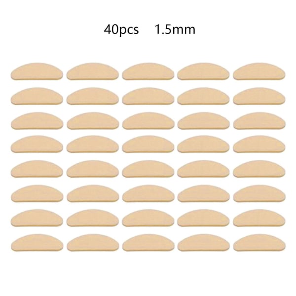 40 delar självhäftande nässkydd för glasögon, solglasögon, läsglasögon Skin color D-shaped 1.5mm