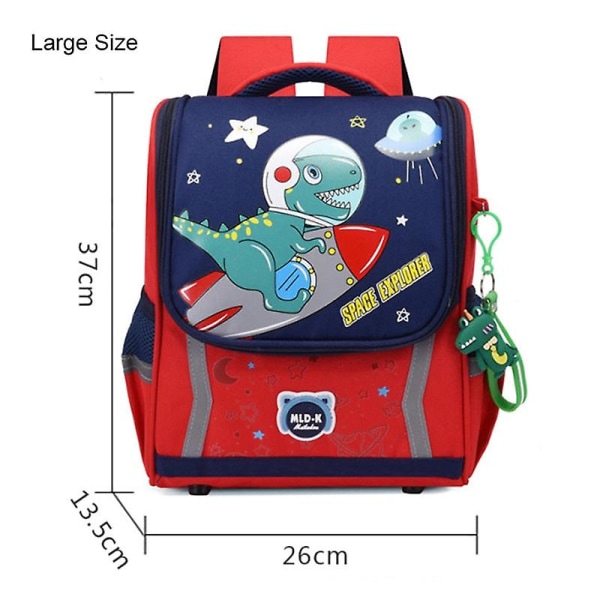 Söt dinosaurie barn grundskoleryggsäck 1 årskurs sac a dos pack pojkar tecknade skolväskor för barn väskor mochila hombre Large dark purple none
