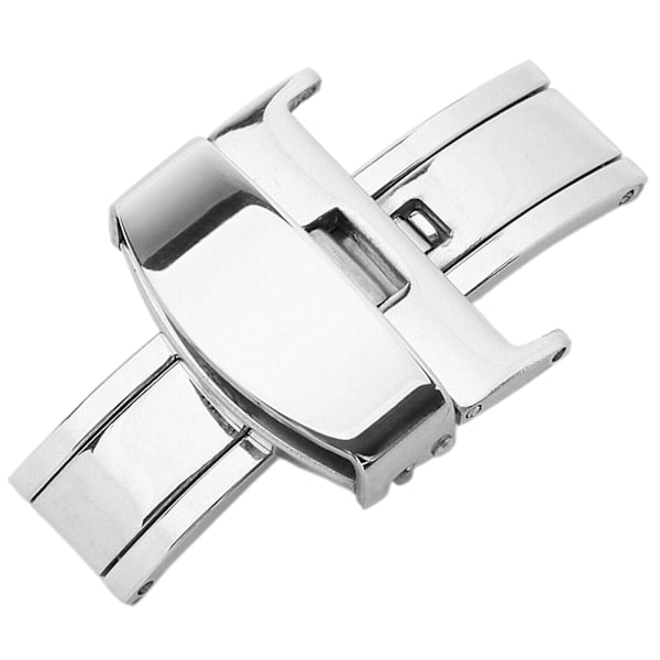 Hopeup Watch Band Spänne Bra Hårdhet Enkel installation Universal watch i rostfritt stål för dagligt bruk Silver 16mm