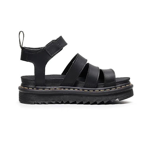 Dammode Chunky Sandaler Tjock sula Strappy Block Flatforms Skor Sommar Ny storlek BLACK 41