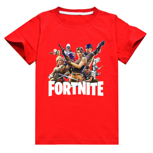 Fortress Night T-Shirt Tryckt Trendig T-Shirt F2 red 130cm