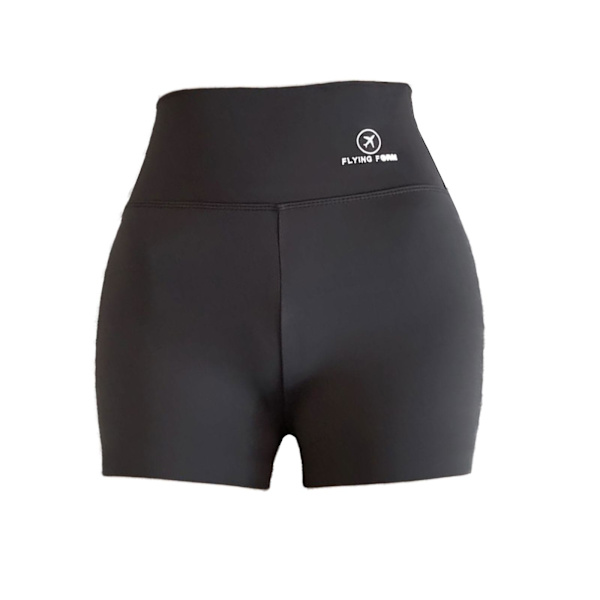 Kvinnors Biker Shorts med fickor hög midja yoga byxor Grå M