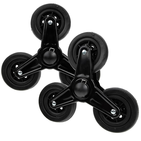 Heavy Duty Hjul Varukorg Triangel Hjul Kundvagn Hjul Trappklättring Trolley Hjul Black 22.5x22.5CM