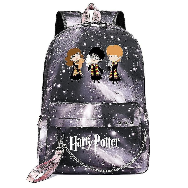 Harry Potter Ryggsäck för tonåringar - Unisex skolreseväska med tecknad design, stor kapacitet - Fashionabla studenters casual mochilas 9 none