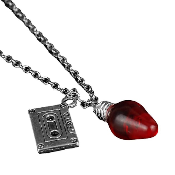 Stranger Things 4 Tape Hanging Bottle Alloy Halsband Red