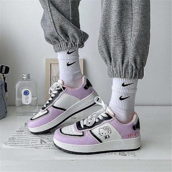 Kawaii Sanrio Hello Kitty Lätta Andningsbara Skor All-match Rosa Damskor Sneakers Casual Skor Full Storlek För Flickor Present 39 HelloKitty-1