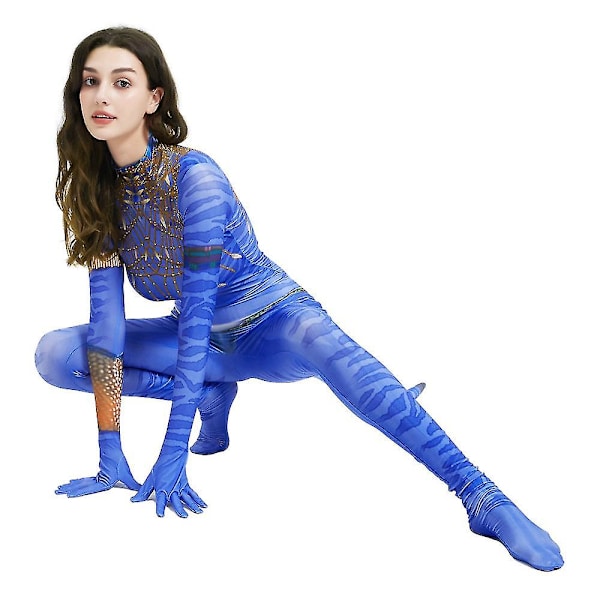 Cosplay Avatar Kostym Dam Jul Jumpsuit För Maskeradfest Och Halloween Bobysuit Kläder Från Film The Way Of Water C-mxbc Kid - Girl XS