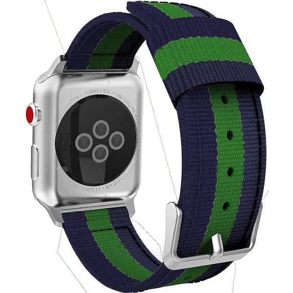 Kompatibel för Apple Watch Band, Finvävt Nylon Justerbart Ersättningsband Sport Strap Fit iWatch