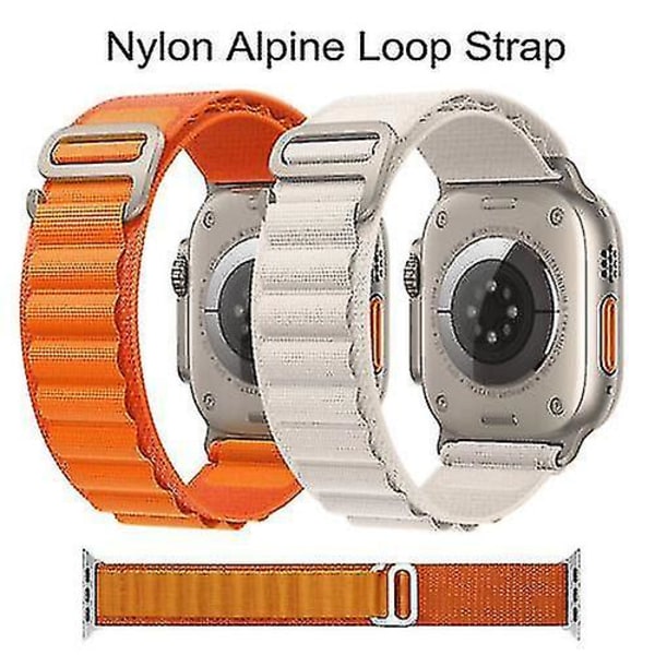 Alpine Loop Sport Strap Band Armband För Apple Watch Ultra 49mm Series 8 7 6 Se Vit