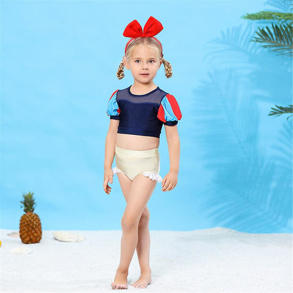 2-8 år Girls Princess Swimwear Holiday Bikini Baddräkter Snow White 5-6 Years