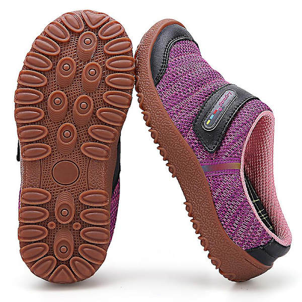 Flickor Closed Toe Tofflor Casual Daily Flats Backless slides Purple EU 34