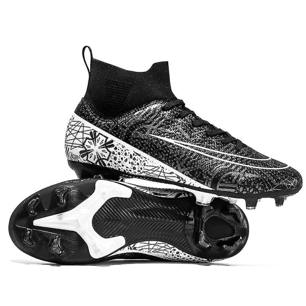 Fotbollsskor för män Halkfria fotbollsskor Klossar Gräs Fotbollssneakers 3A1126A Black 44