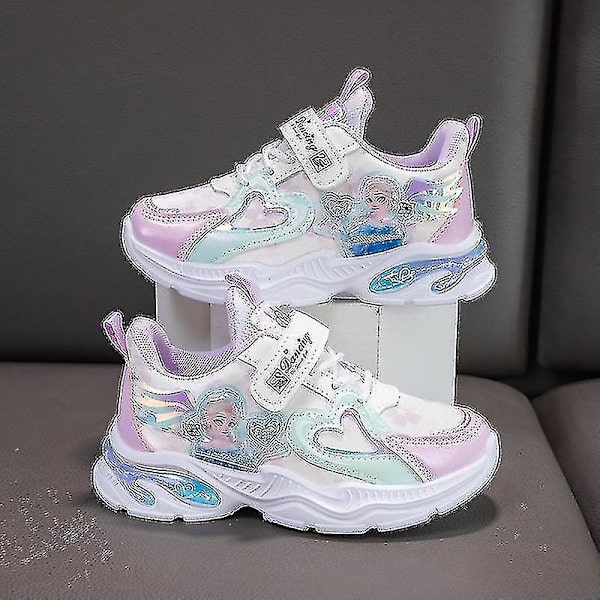 Barn Sneakerskor Barn Flickor Prinsessa Elsa Casual Skor Junmai Pink 28