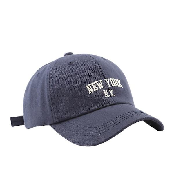 Baseballkepsar för män och kvinnor Justerbara Casual Broderade 1989 New York American Cotton Solhattar Unisex enfärgade visirhattar Navy - N.Y
