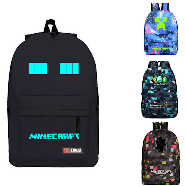 Minecraft ryggsäck studentryggsäck Lightning Black ~ 3 Night Glow
