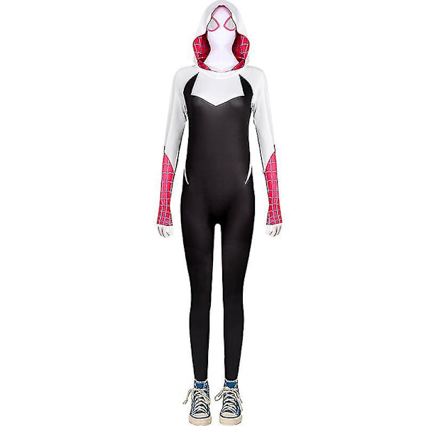 Spider-man Cosplay Kostym Across The Spider-vers Miles Morales Gwen Zentai Halloween Carnival Party Jumpsuit för Aldult Kids 100 Gwen
