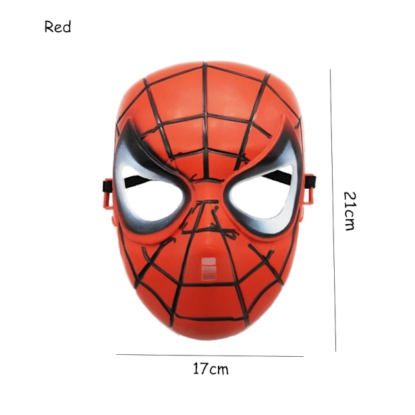 Barnens röda Spiderman Cosplay-cape Mask Kid Super Hero Mask/Handskar 3-12 år gammal pojke födelsedagspresent mask A
