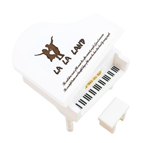 11 Musik "La La Land" Vitt piano Trämusikdosa