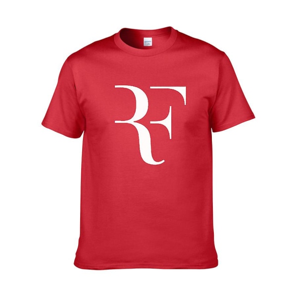 Federer Tennis kortärmad bomull T-shirt med rund hals xs