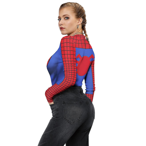 Kvinnors Spiderman Leotard Bodysuit, Halloween Spider Cosplay Cosplay Bodysuit style 4 S