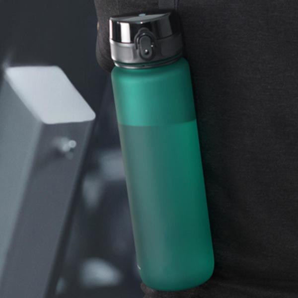 Utomhus Sport Vattenkopp Resor Bil Fitness Plast Vattenflaska Skrubbkopp - För sport, gym och vandring Ice Green 1000ml