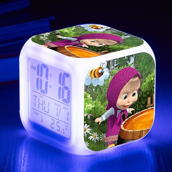 Masha And The Bear Alarm Clock Led Night Light Style I