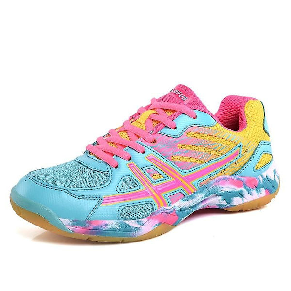 Dam/män Halkfri sport Mjuk lätt badminton, volleyboll, tennisskor Pink 37