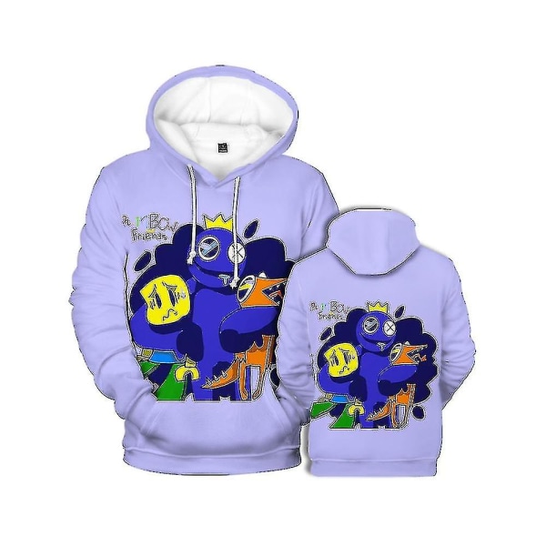 Barn Aldult Roblox Rainbow Friends Huvtröja 3d- print Luvtröjor Pullover Toppar A 110