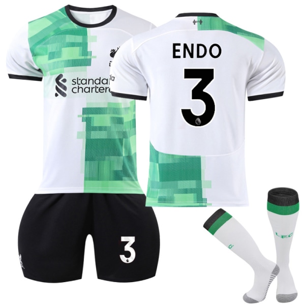 Nytt Liverpool bortamatch nummer 3 Far Eastern Airlines ENDO fotbollströja set With socks 20