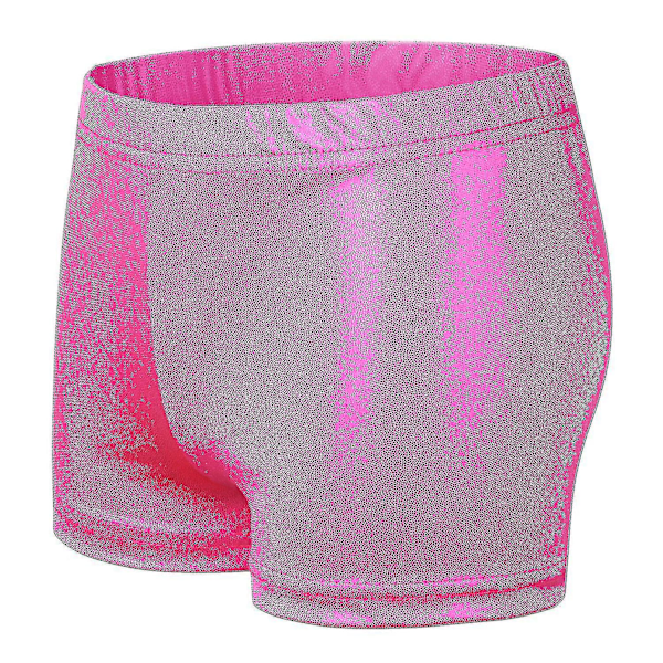 Flickflackshorts för flickor, balettgymnastikshorts Rose red 140cm