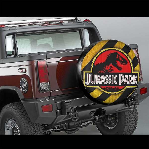 Jurassic Park Logo Gul cover för Jeep Mitsubishi Pajero Giant Dinsaur Car Wheel Covers 14'' 15'' 16'' 17'' Inch 4 15 inch