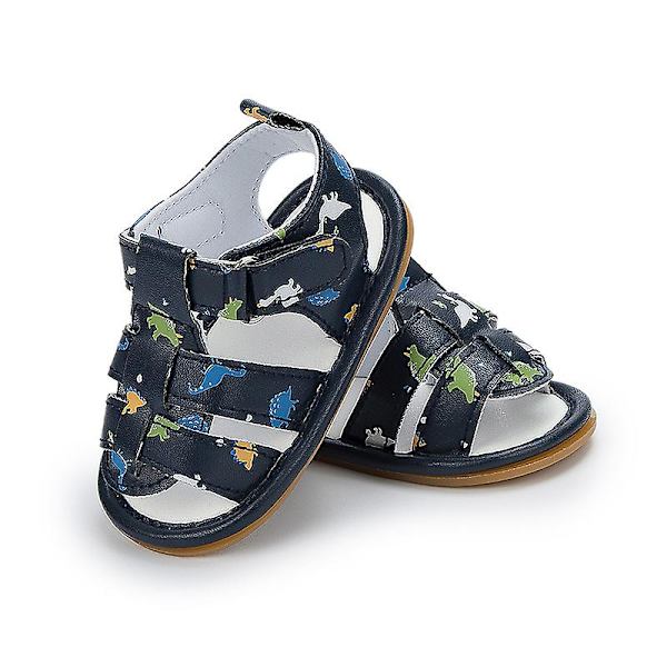 Sommarsandal med rem runt ankeln för barn, casual vandringsskor för småbarn, öppna tofflor Dark Blue EU 15-16