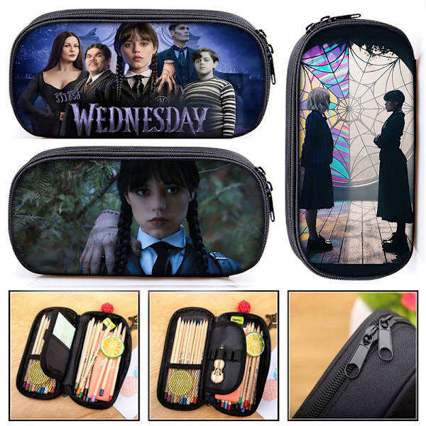 Wednesday addams Enlagers brevpapper pennfodral 01