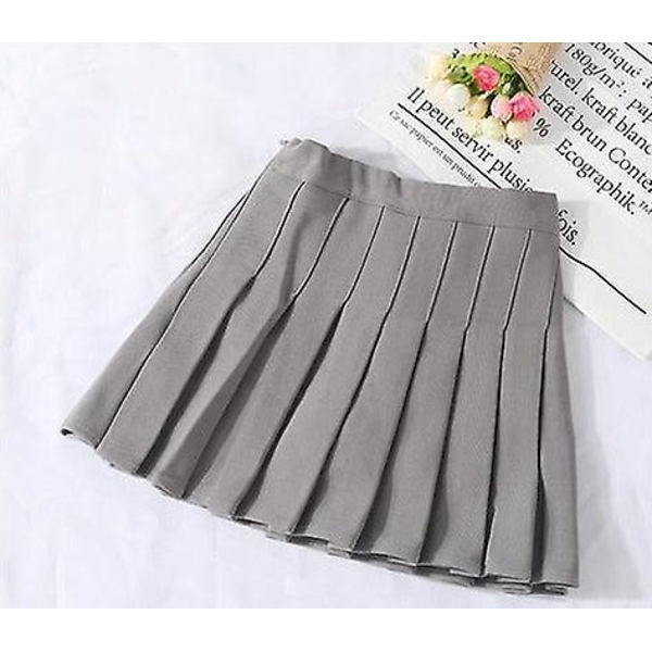 Chic Harajuku student plisserad kjol - gray 120