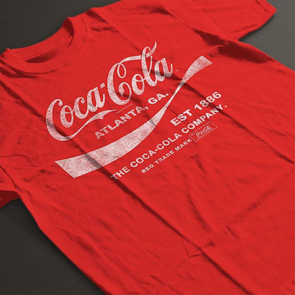 Coca Cola Drink 1886 T-shirt för män Red M