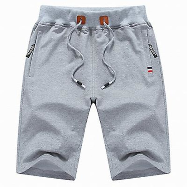 2022 nya herrshorts sommarbyxor Bomull Casual Sweat Bermudas Herr Svart Homme Klassiskt märkeskläder Strandshorts Man Z 85-102kg for 5XL Gray