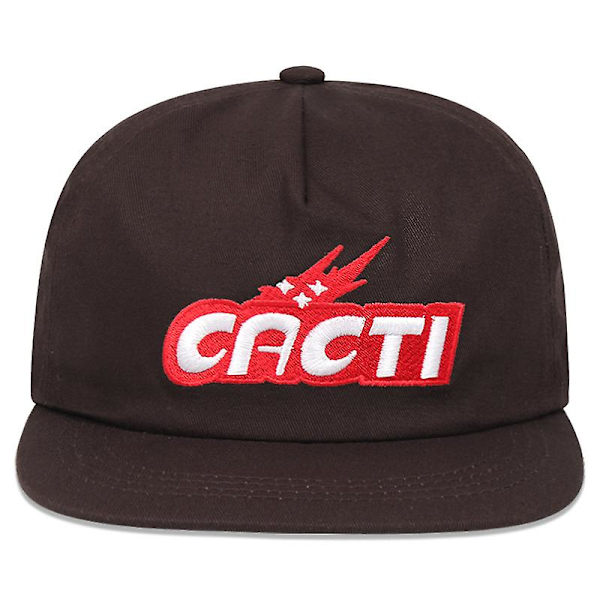 Travis Scott basebollkeps Bomull mjuk topp kaktus broderad hatt brown